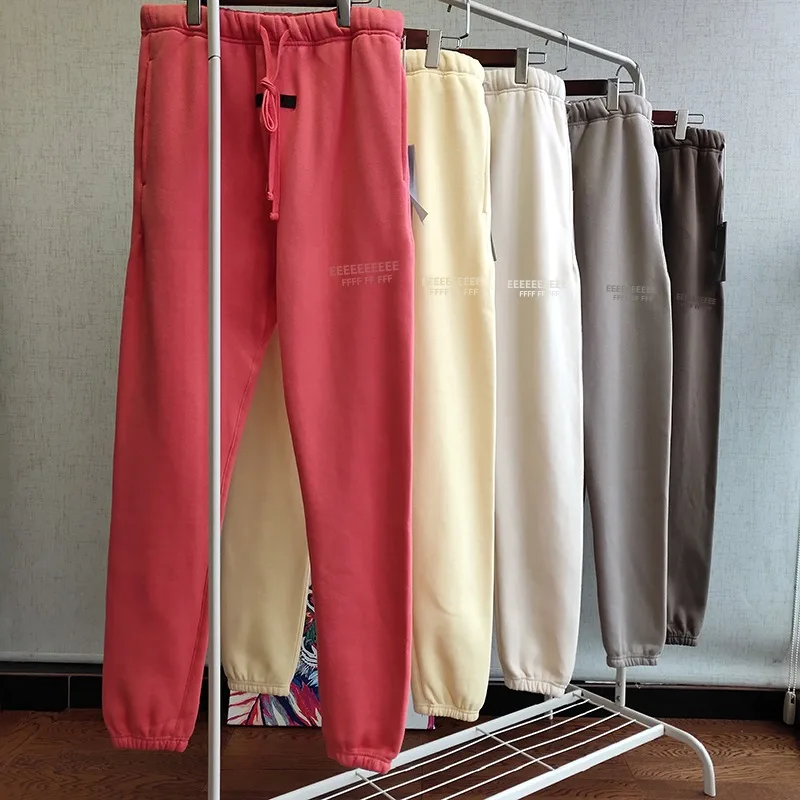 

FW22 Classic Brand Double Line Men's Pants Luxury Design Double Row Plush Letter Sweatpants High Street Loose Couple Hoodies Set
