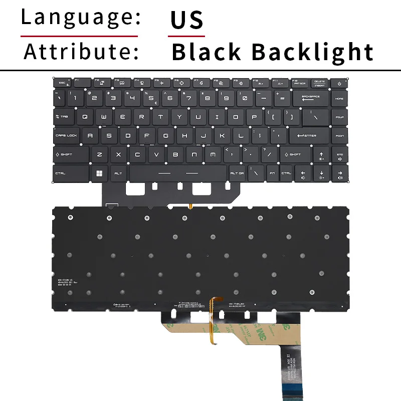 Imagem -05 - Russo Teclado do Portátil para Msi Gs66 Ge66 P66 Gp66 Stealth Nsk-ffbbn Ffabn V19422ek1 V194222ak1 9z.nj2bnna1d Rgb Backlight us