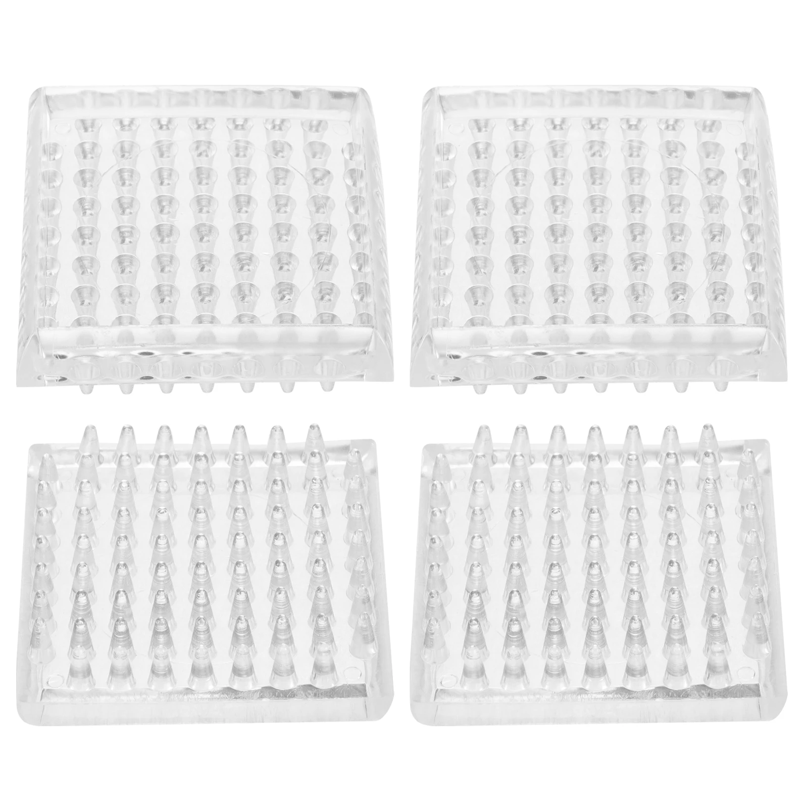 

4 Pcs Anti Slip Furniture Pads Round Transparent 48mm Hard Floor Protectors Chair Leg Grippers Prevent Sliding Furniture