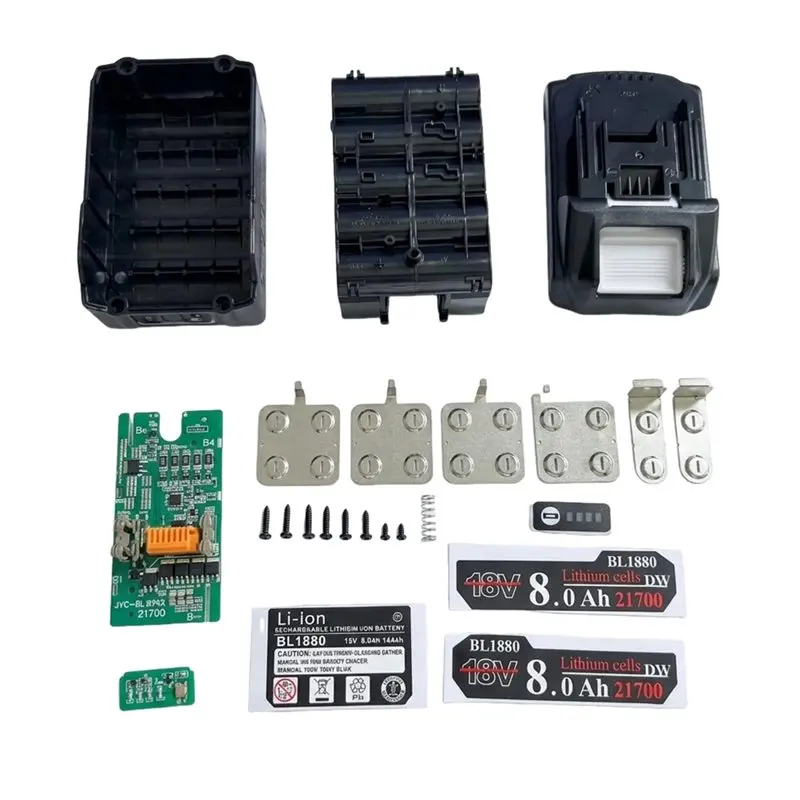 [B24B!】 For 18V Li- Battery Case Kit 10X21700 BL1830 Fast Charging PCB Protection Circuit Board For Power Tool