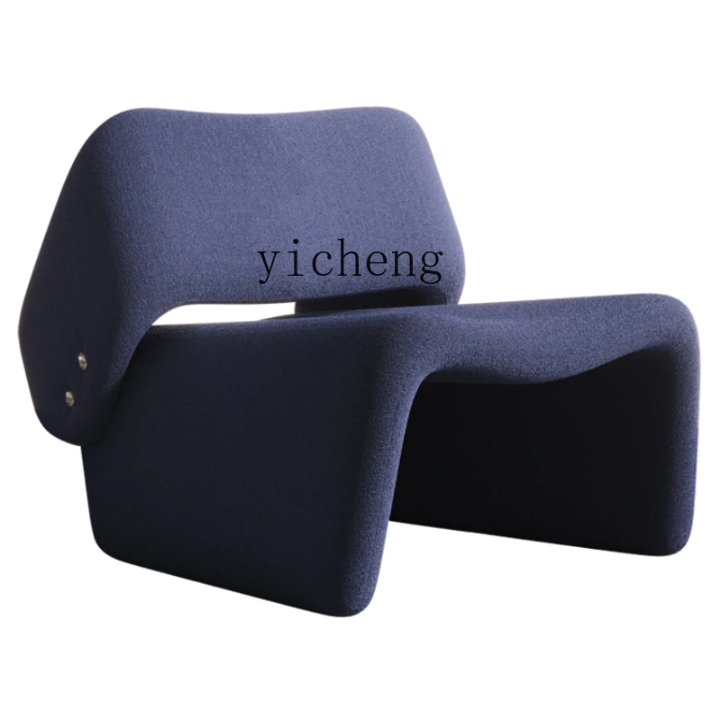 

Zk Art Furniture Model Room Living Room Simple Teddy Plush Fabric Single-Seat Sofa Chair Hippo Chair