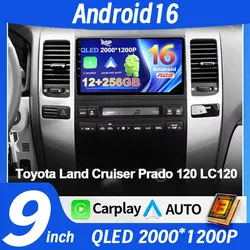 Android 16 Car Radio For Toyota Land Cruiser Prado 120 3 III For Lexus GX470 GX 470 J120 2002 - 2009 Multimedia Video Player BT