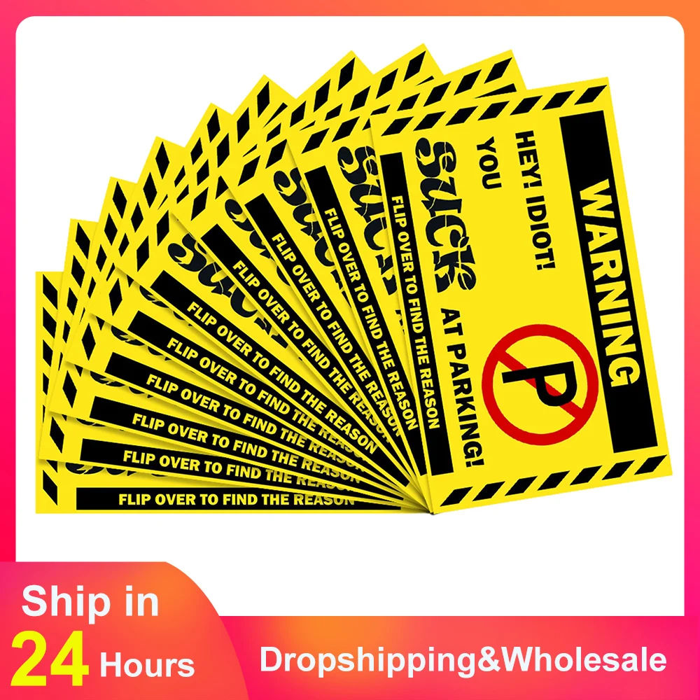 10/20/50Pcs Bad Parking Cards You Parked Like An Idiot Cards Bad Parking Cards Funny Parking Violation Cards