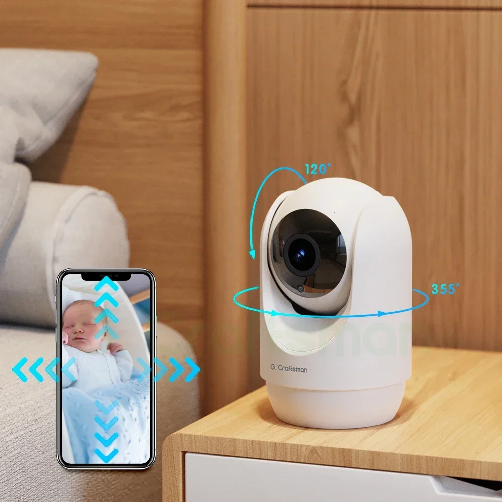 Original brand new！WiFi Smart Baby Camera IP Surveillance with AI Human  Detection and Tracking for Home Security Night Vision