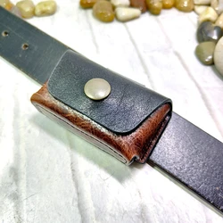 Portachiavi per auto con cintura orizzontale in stile retrò portachiavi in vera pelle Mini marsupio portachiavi borsa da cintura chiavi Organizer uomo FHD