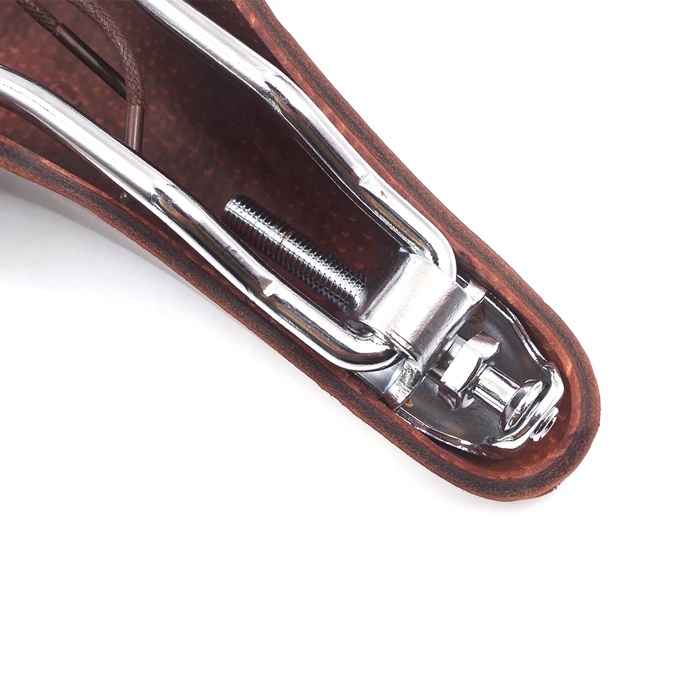 WALGUN RR175 Wide Comfort Leather Bike Saddle Pressure Relief