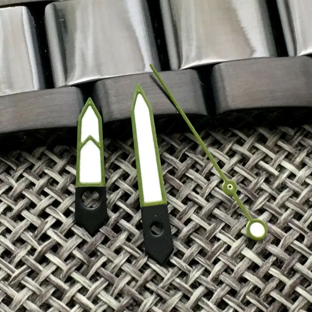 Pomarańczowa zielona czarna krawędź biała zegarek świetlny ręcznie dopasowana NH35 NH36 7 s35 4 r35 7009 ruch