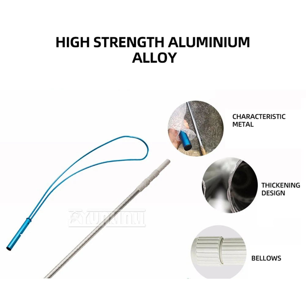 Swimming Pool Lifesaving Rod Thickened Aluminum Alloy Telescopic Rod Lifesaving Hook Swimming Pool Lifesaving Hook