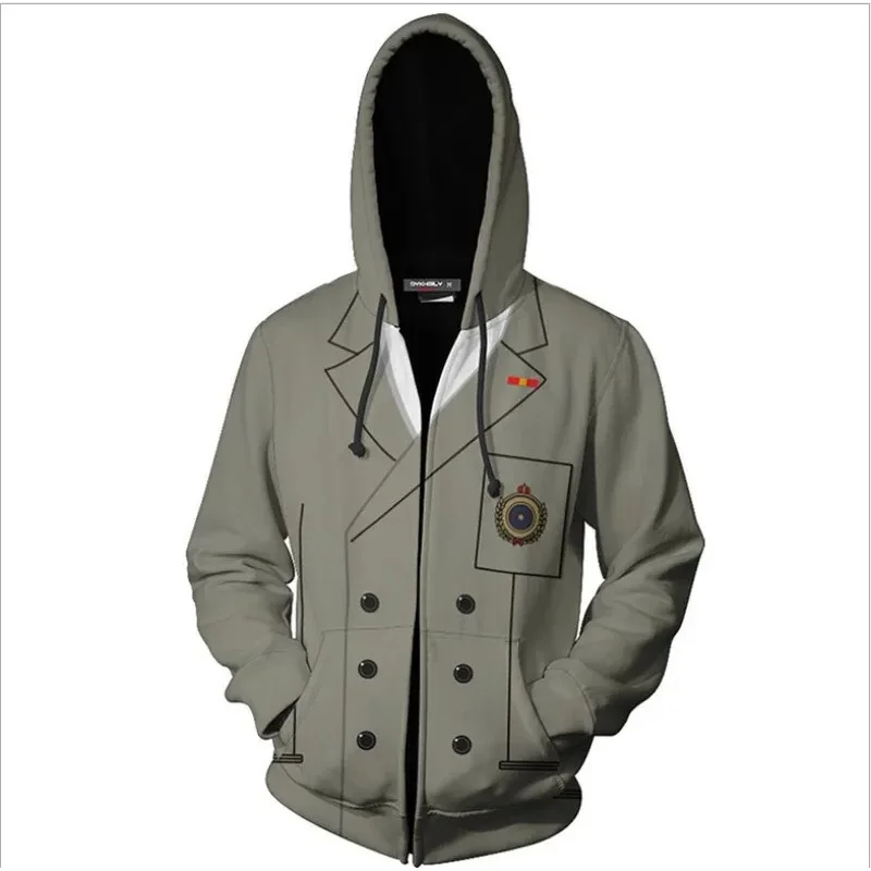 Persona 5 Goro Akechi Cosplay  Sweatshirt P5 Hooded Coat Zipper Hoodie Men's Jacket Costume