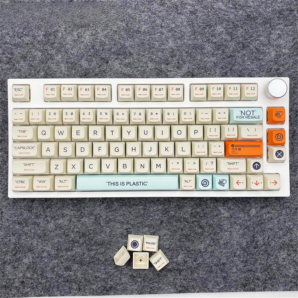 أغطية مفاتيح PBT عالية التسامي Retro XDA متوافقة مع لوحة المفاتيح الميكانيكية الرئيسية ikbc 104 98 87 68 64 108