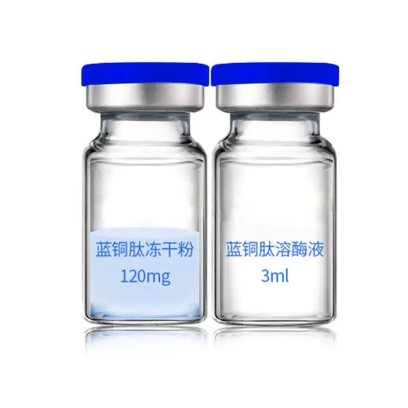 3ml*6pcs Blue Copper Peptide Freeze Dry Powder Solution Age Reversing Skin Acne Pit Essence