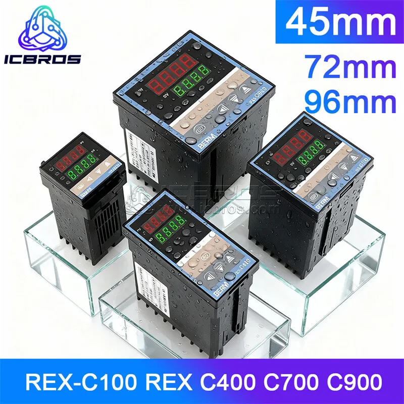 

Digital Temp Thermostat REX-C100 REX-C400 REX-C700 REX-C900 PID Temperature Controller with Solid State Relay Output
