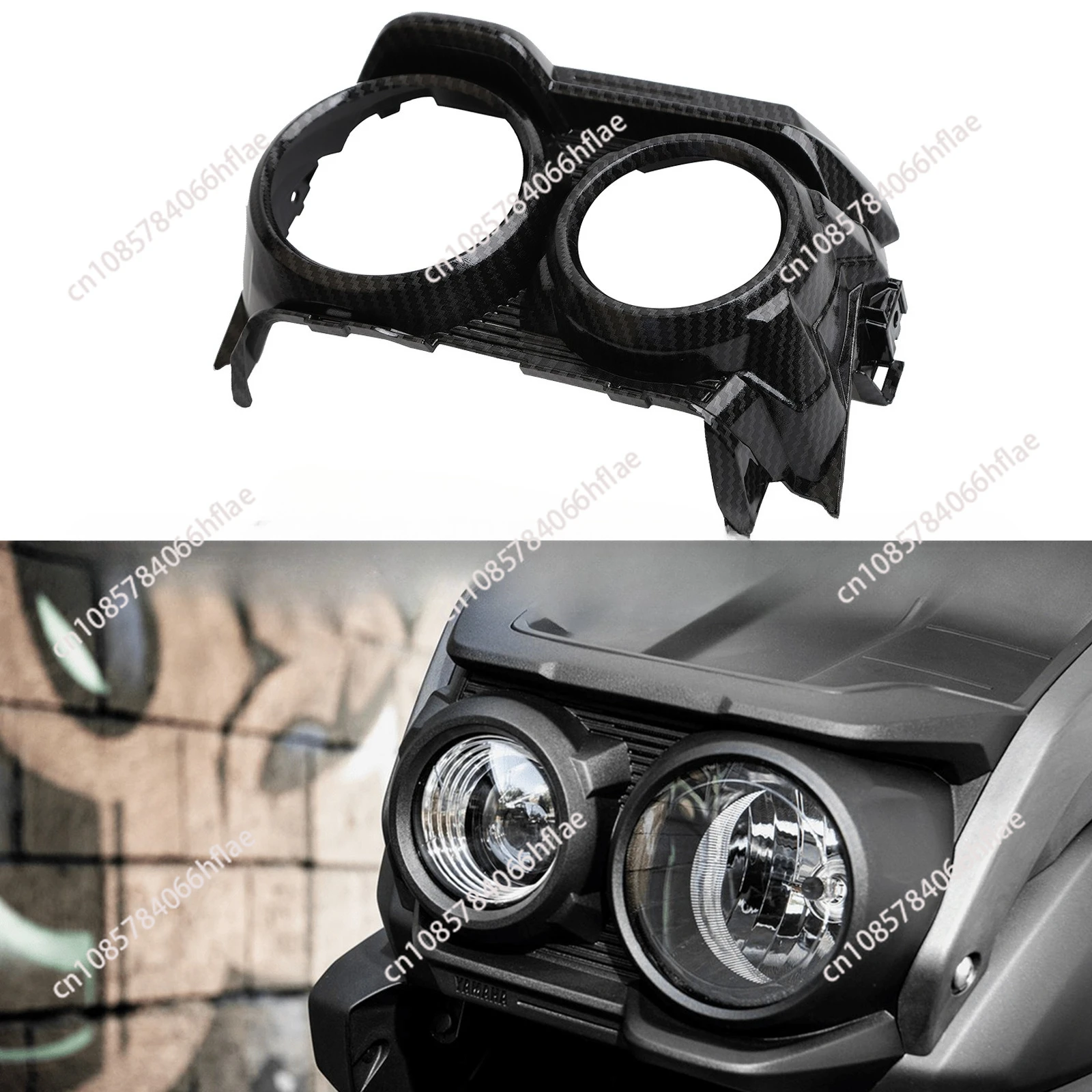 غطاء المصباح الأمامي للدراجة النارية من ألياف الكربون مناسب لـ 2022 2023 ياماها زوما 125 #3