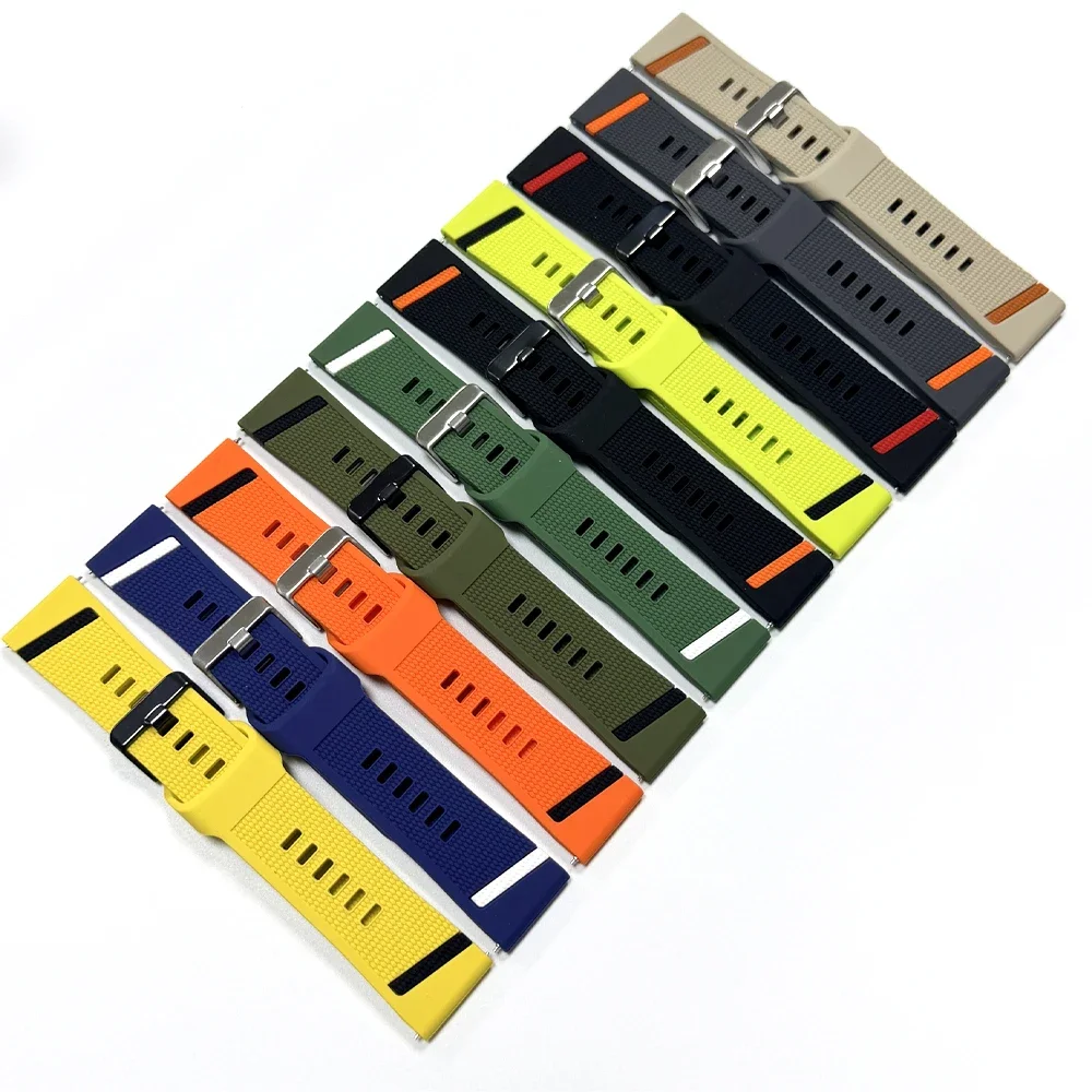 Sports Silicone 22mm Watch Strap For Garmin Active/Venu 4 3 2 45mm Band Forerunner 570 47mm 265 255 Music Vivoactive 4 Bracelet