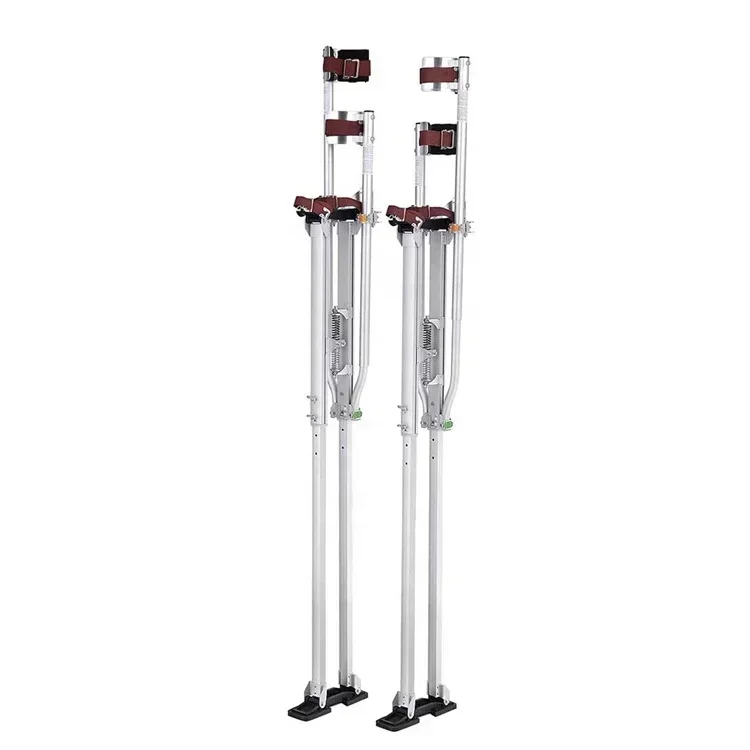 Durable Aluminum Drywall Stilts Height Adjustable 48 To 64 Inch Lifts Tool for Sheetrock Painting Plastering or Cleaning