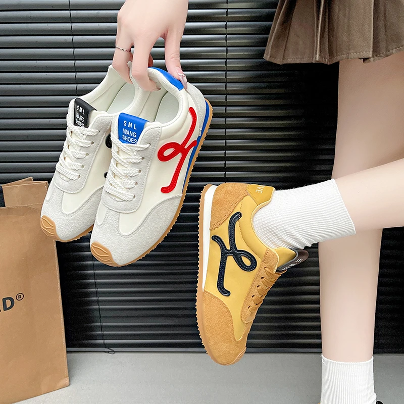 

Повседневная женская обувь Forrest Gump, повседневная обувь с мягкой подошвой, не уставшие ноги, новые весенне-летние кроссовки для бега с цветными блоками