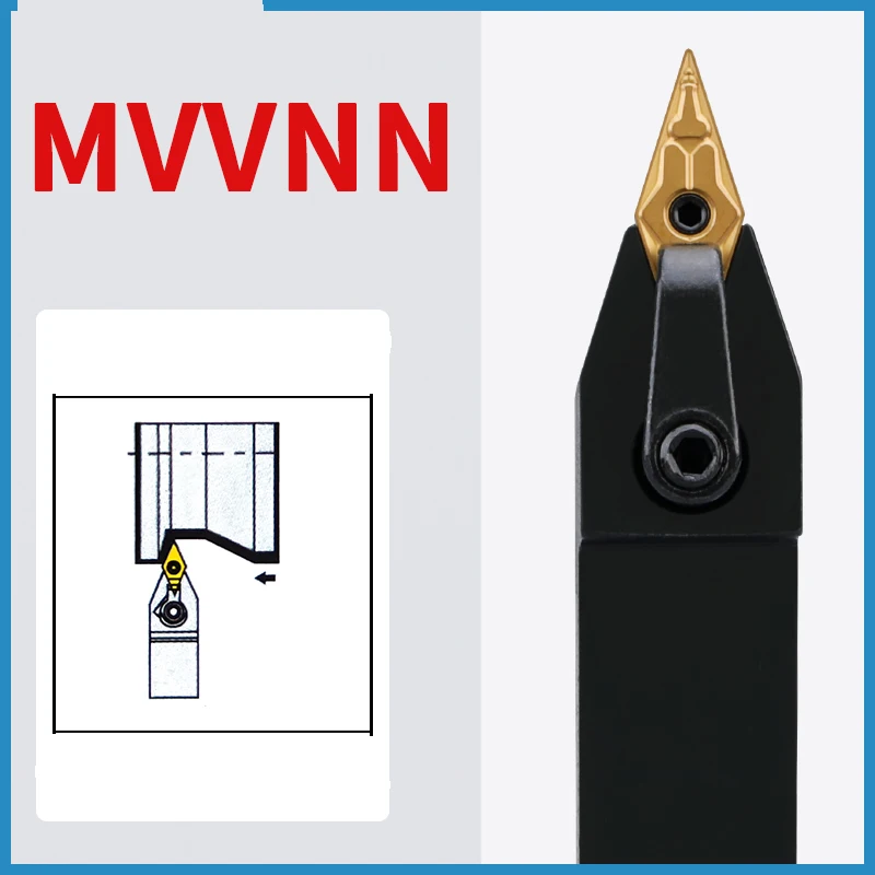 

MVVNN2020K16 MVVNN1616K16 MVVNN2525M16 72.5 Degree Composite External Round Tool Bar VNMG Diamond Carbide Blade Lathe Cutting