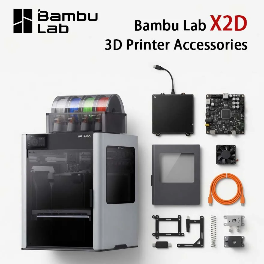 

Bambu Lab Original X2D 3D Printer Accessories Motherboard Fan Housing Parts Nozzle Printing Tool Assembly