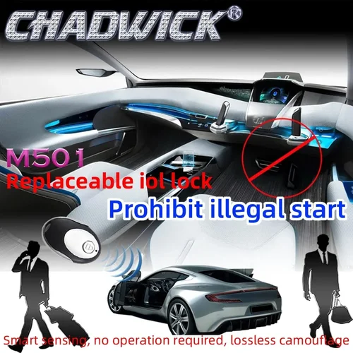 Imagen 2 del producto IMobilizador inalámbrico de 12V, cerradura de motor de coche, sistema antirrobo de seguridad inteligente, dispositivo con forma de relé reemplazable CHADWICK 501