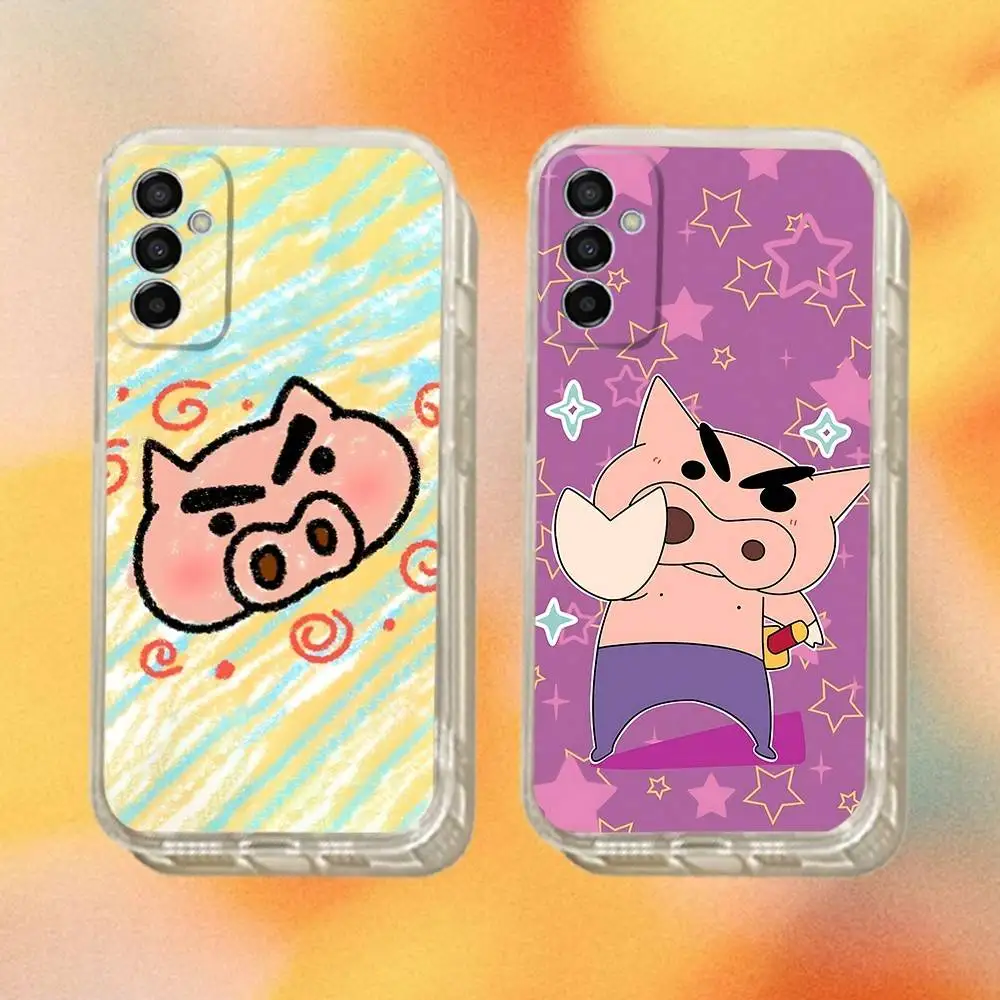 

Ctue B-Buriburizaemon Pig Phone Case For Samsung S24,30,21,22,23,20 FE,lite,PIus,Ultra,5G,Note,9,10 Transparent Cover