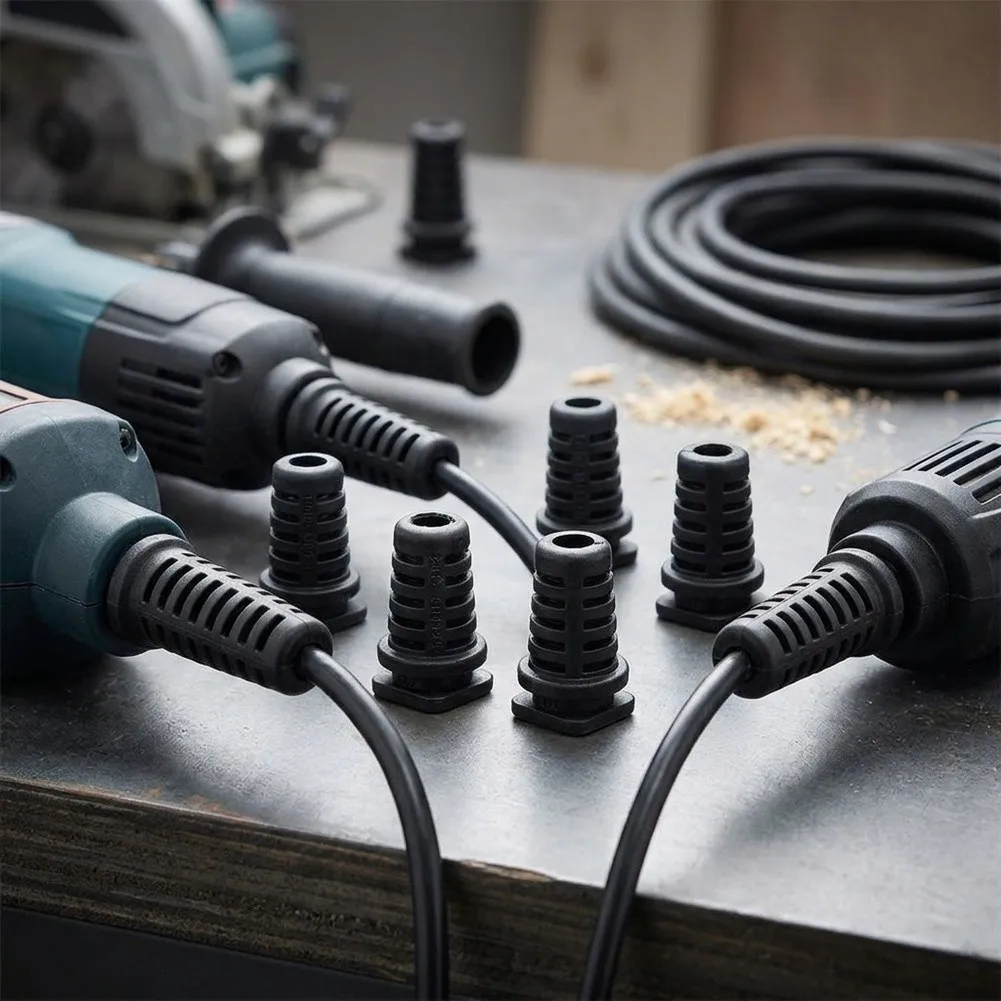 Power Tool Cord Protector Gland Rubber Strain Relief 10pcs Connector Electric Tools For Aviation Pratical Power