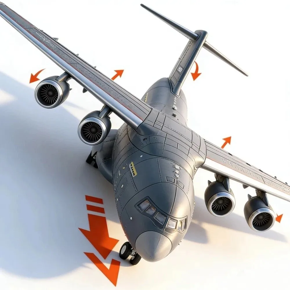 1:100 Scale Transport Aircraft Model Detailed Design TU-160 Attack Aircraft Building Blocks Set Y-20 Fighter Jet Boys Gifts