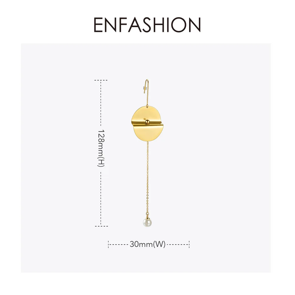 Enfashion Range Line Earrings Stainless steel Gold color Dangle Earrings for women Earings Fashion Jewelry Wholesale 181056