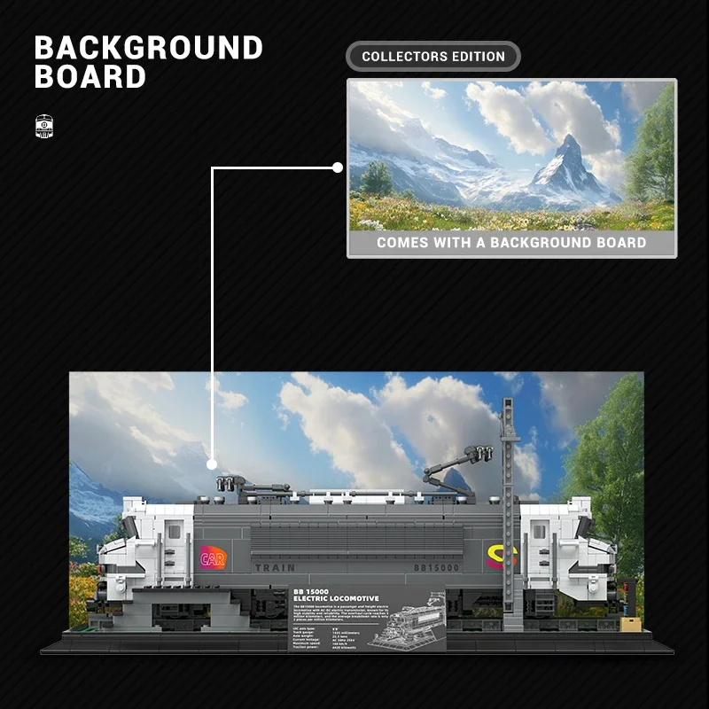 2053PCS BB15000 Mainline Locomotiva Elettrica Treno Building Block Mattoni Modello di Montaggio FAI DA TE Puzzle Giocattoli Regalo di Natale Per Bambini 66803