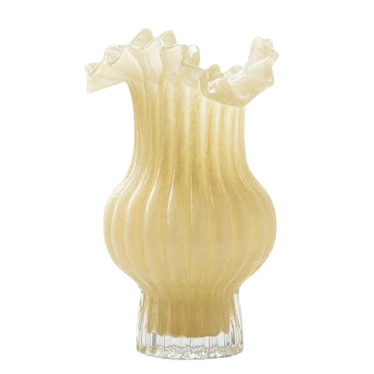 

CX medieval glass vase high sense living room flower arrangement hydroponic glassware