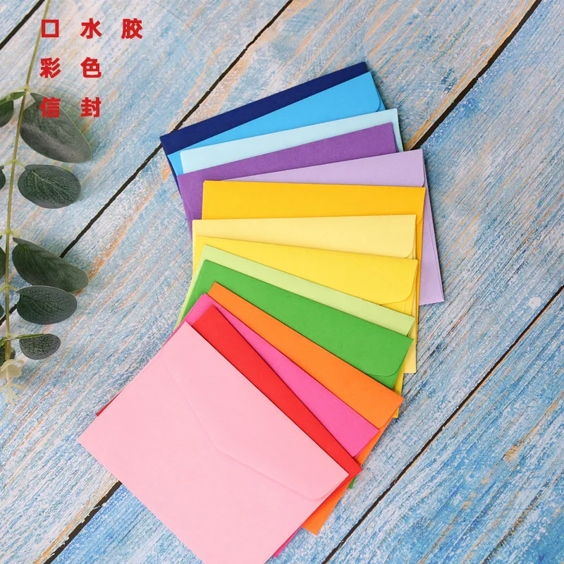 (10 Pieces/Lot) 11.5*8.2cm Color Envelope Multicolor Card Storage Package Small Envelope Paper Bags