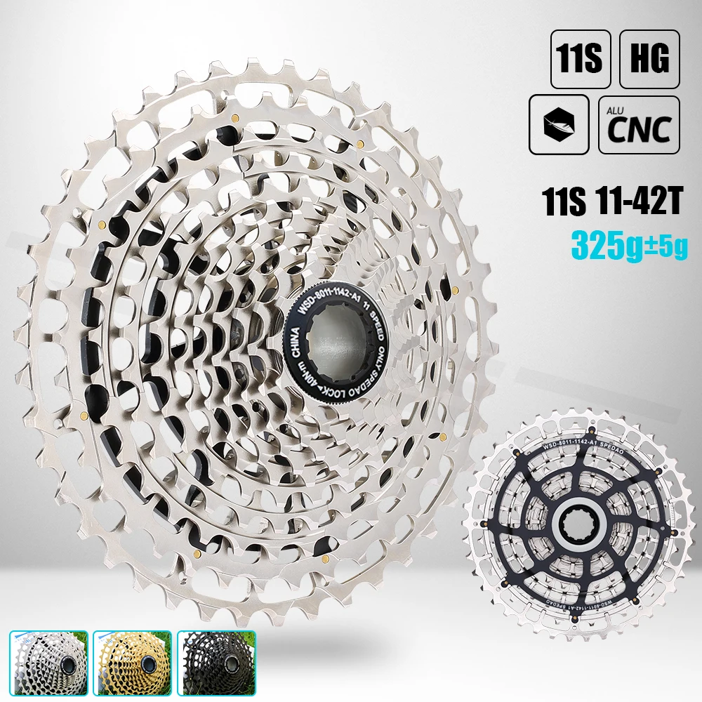 

SPEDAO 12S 11-46T 11S 11-42T MTB Road Gravel Bike Cassette Super Light 325g Steel CNC Flywheel HG Freehub Upgrade Parts