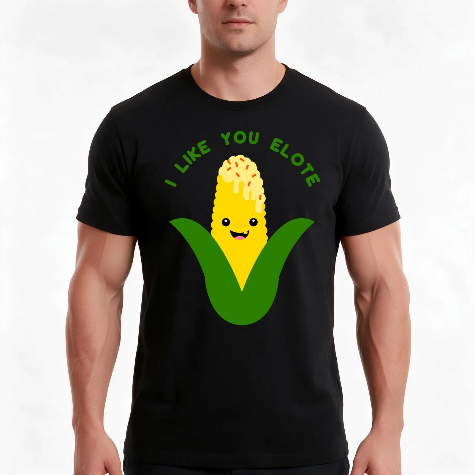 I LIKE YOU ELOTE, KAWAII MEXICAN CORN T-Shirt, Summer Casual Cotton Tee, Oversized Streetwear Tops, Vintage Graphic Print
