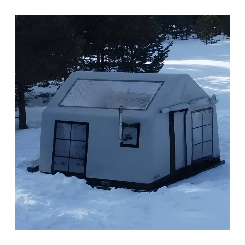 winter air inflatable cabin house camping tent Outdoor Waterproof House Air sealed Tent Household Family Camping Tent