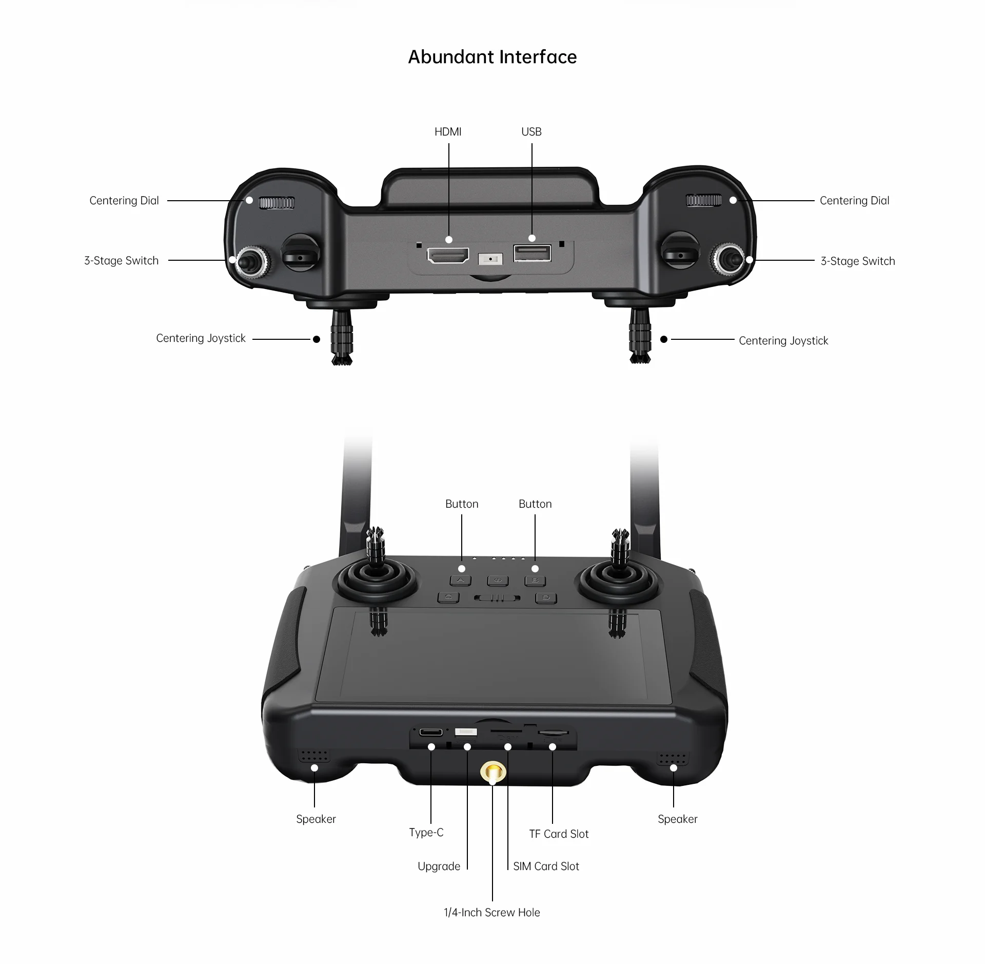 SIYI Mk15 Agriculture Mini Hd Smart Controller 5.5-Inch High-Definition Monitor  For Fpv