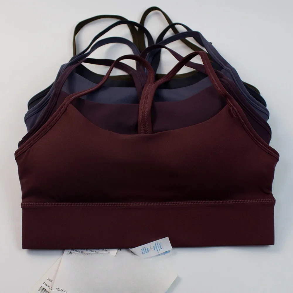 

Women Yoga Bra Suit Y-shaped vest skin friendly shock-absorbing gathering bra Running Fitness sports camisole vest