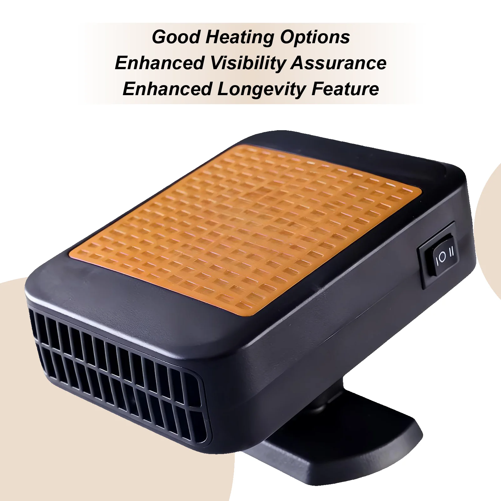 Car Heater Fan 12V Portable 360 Degree Rotating Accessories Car Heating Fan For Winter Cold Weather Truck RV Adventure Travel