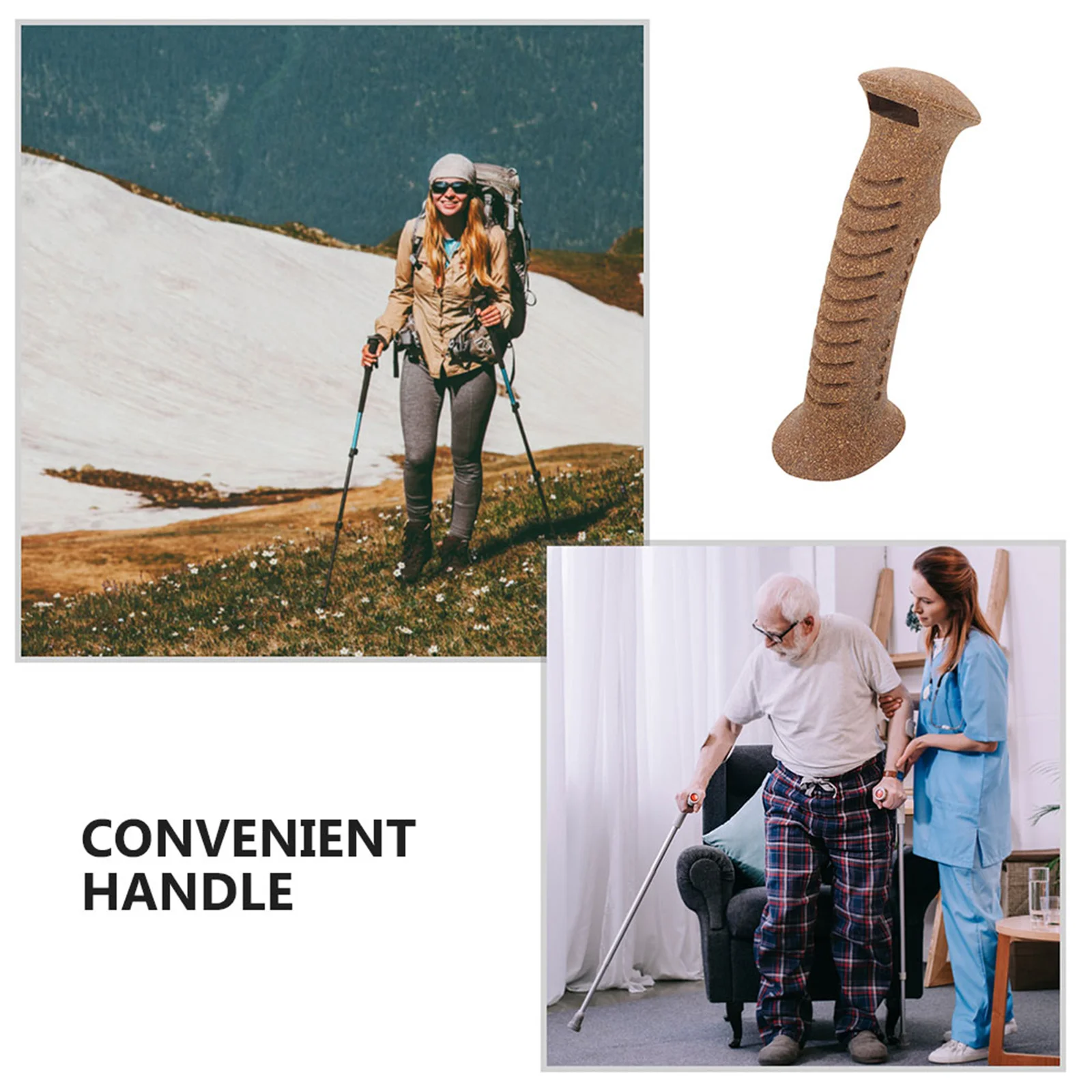 2 قطعة مقبض القطب الرحلات استبدال المضادة للانزلاق الفلين القبضات للمشي عصا التزلج أقطاب عصا للمشي في الهواء الطلق مغامرة دائم