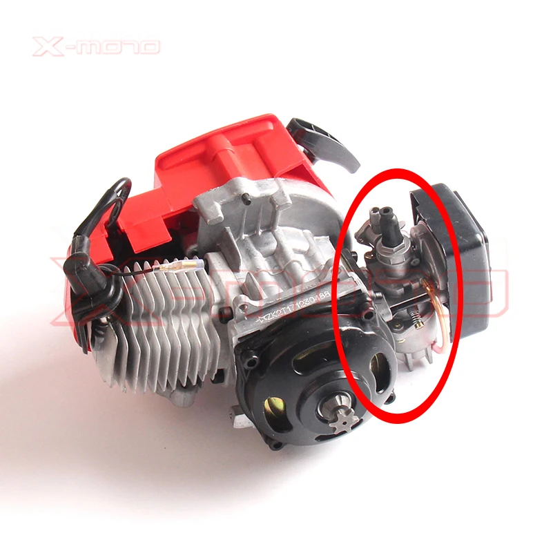 Karbüratör için 44mm hava filtresi ile 47cc 49cc Mini Motor kir Pit çocuk motosikleti ATV Quad Go Kart