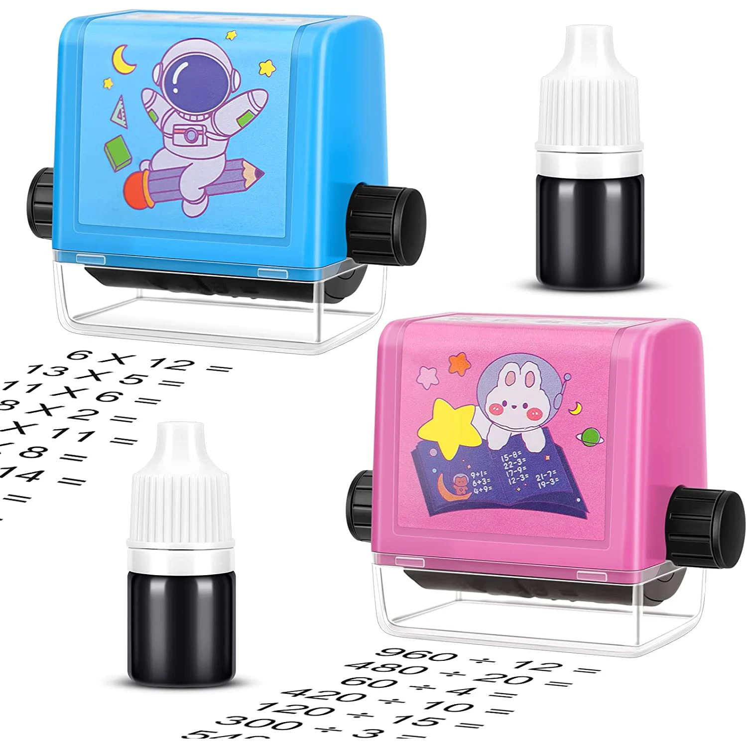 Roller Digital Teaching Stamp Reusable Calculation Roller Stamp Educational Stamp for Preschool Kindergarten Home School