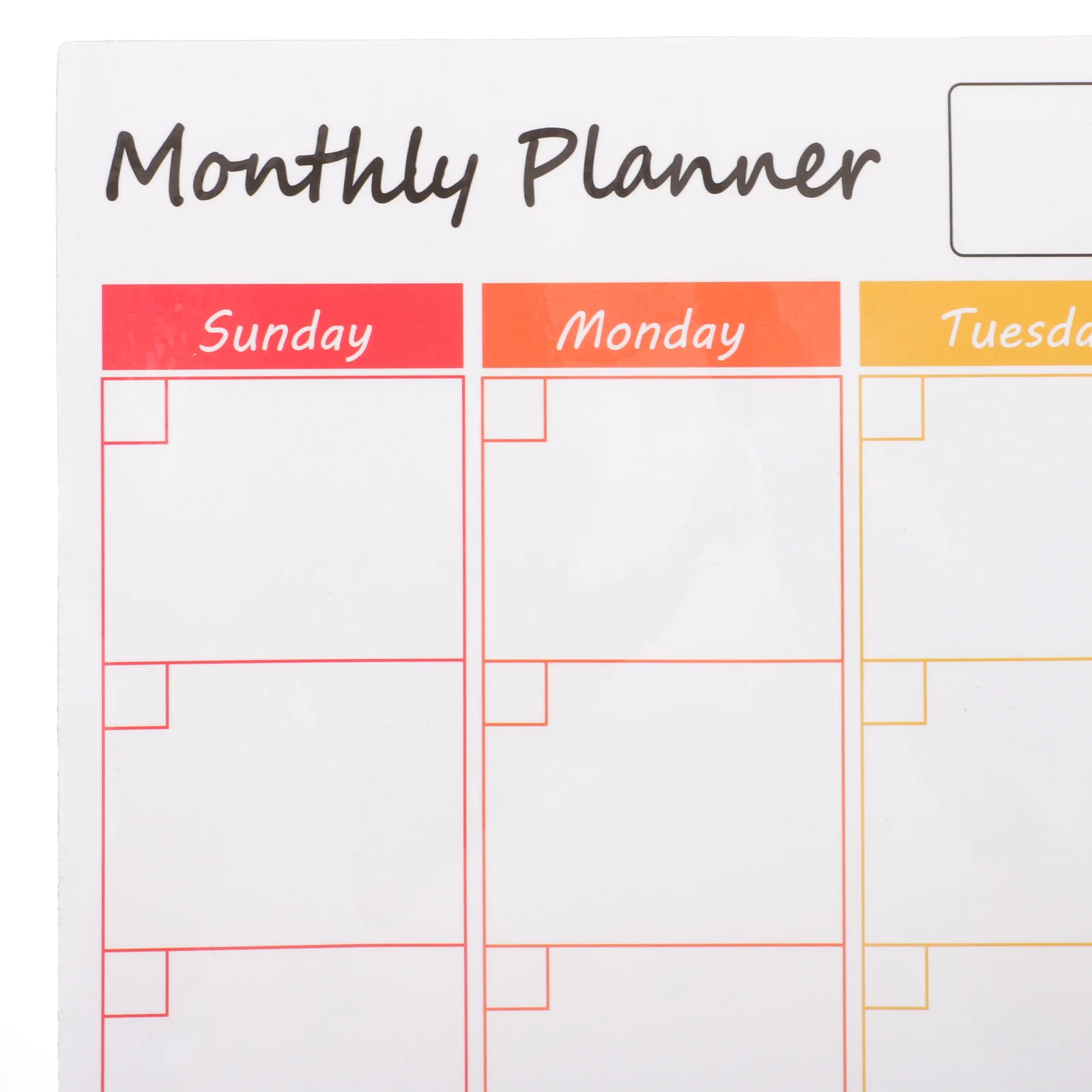 Kalender Maandelijkse Planner Koelkastmagneten Magnetisch whiteboard voor droge uitwisbare kracht