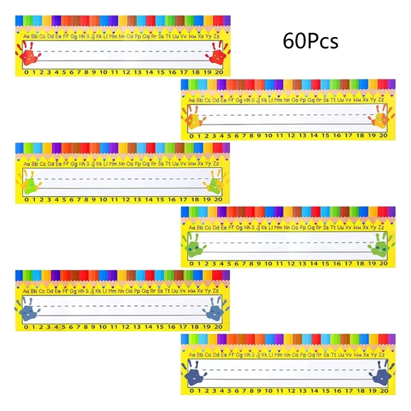

60x настольные бейджики с именами, персонализированные именные этикетки для стола, школьные принадлежности