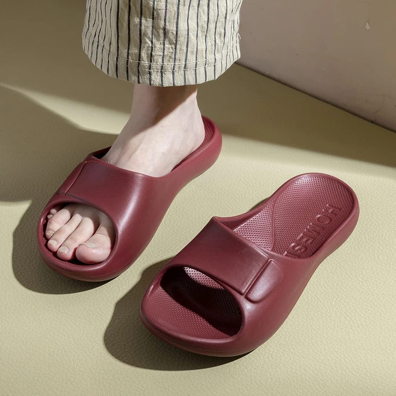 Soft Sole Arch Support EVA Slippers for Women Summer Solid Color Thick Platform Indoor Home Slippers Woman Light Non Slip Slides