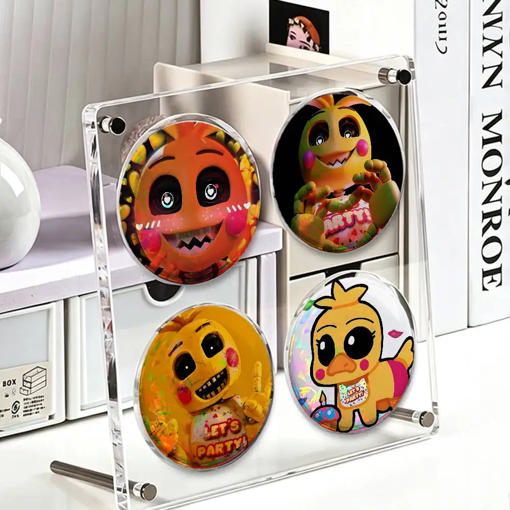T-Toy C-Chica Custom Mini Pill Badge 25mm Button Pins 4-Piece Set 75mm Oversized Pin Badge 2.25 Inch