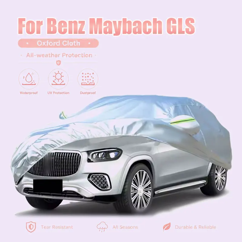 

For Mercedes Maybach GLS Full Car Cover Reflective Strips Waterproof Snowproof Dustproof UV Protection Exterior Accessories