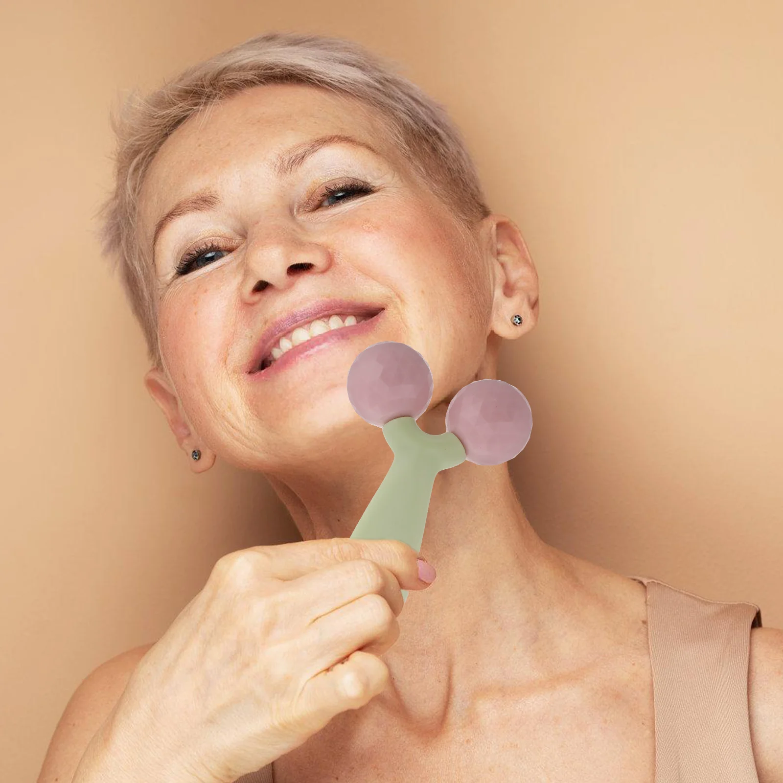 Manual Face Roller For Massage Face Puffiness Reducer Portable Skin Care Tool Handheld Facial Massager For Women Small