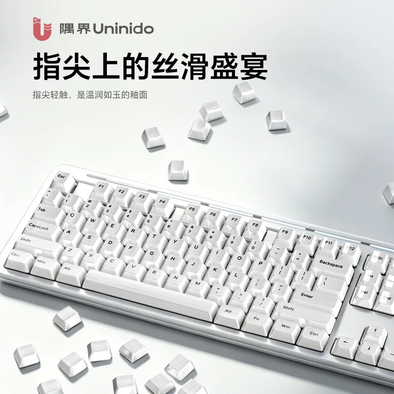 Uninido Ceramic Keycaps Full Set Modifier Key Ink Printed Legend Backlit Shiny Glaze Custom Cherry Mx Mechanical Keyboard Keycap