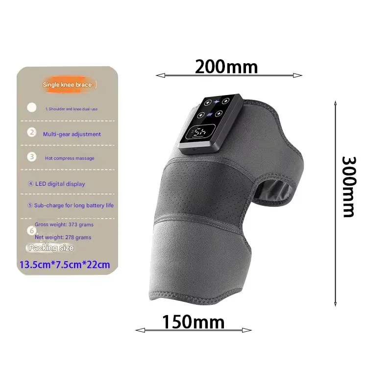 Adjustable Smart Knee Massager, Electronic Pulse Heating, Vibrating, Wireless Remote, Timing Control, Pain Relief