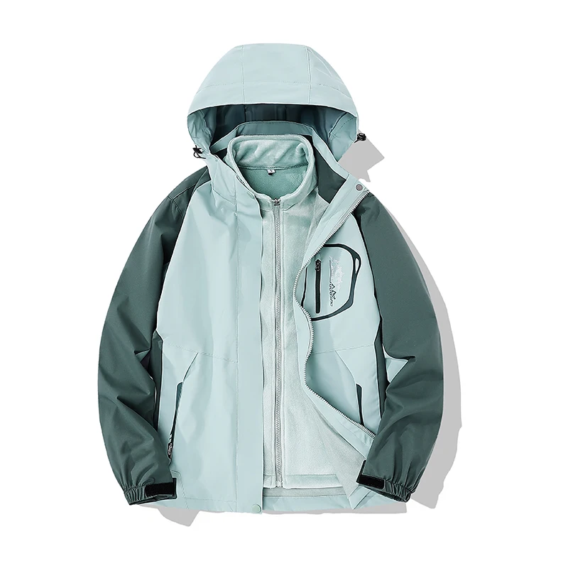 

Outdoor High-quality Sports Leisure Three in One Assault Jacket Comfortable Versatile Fashionable Trendy Couple Splicing Jacket