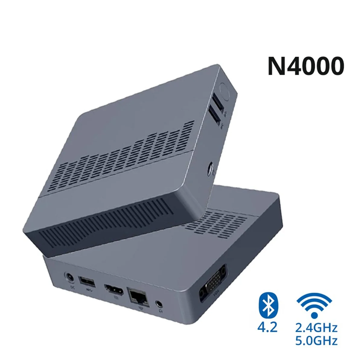 M2 Air Mini PC for Intel N4000 CPU Win11 6GB RAM 128GB ROM Dual-Band WiFi VGA Portable Mini Computer BT4.2 US