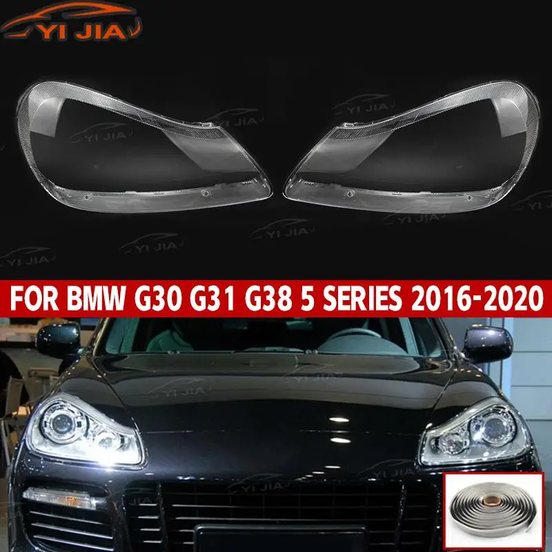 

For Porsche Cayenne 2007-2010 Headlamp Lens Cover Left Right Shell Auto Shell Headlight Lens Cover Glue